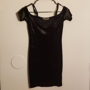 Black velvet dress